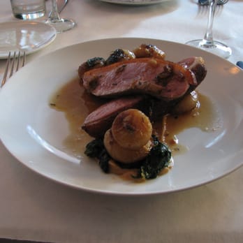 Beacon Hill Hotel - Dry Aged Duck Breast, Cipollini Onion, Swiss Chard, Bacon Ravigote - New American Near Me - Boston, Massachusetts