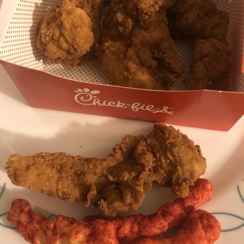 Chick-fil-A - The tenders are the size of 3 Cheetos!!!! For over a buck each? Come on! - Fast Food Near Me - Austin, Texas Chick-fil-A - The tenders are the size of 3 Cheetos!!!! For over a buck each? Come on! - Fast Food Near Me - Austin, Texas