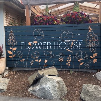 Flower House Cafe - Main sign - New American Near Me - Langley, Washington