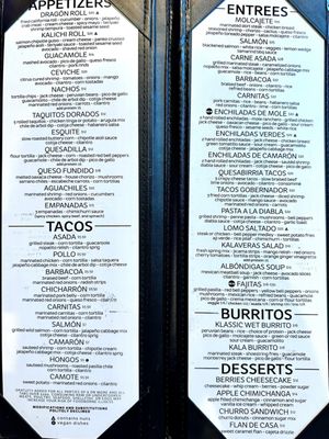 Menu photo 4 Kalaveras-Temecula Temecula, CA