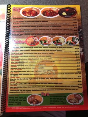 Menu photo 4 Fiesta Brava Taylorsville, KY
