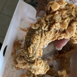 Classic Chicken?!? This is actually a long neck/backbone of some sort that was still attached to a tiny breast.