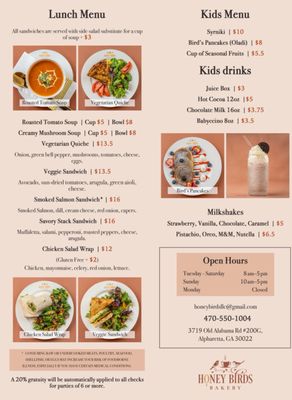 Menu photo 2 Honey Birds Bakery Alpharetta, GA Menu photo 2 Honey Birds Bakery Alpharetta, GA