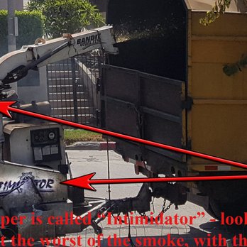 Sherman Oaks Tree Service - Another shot including their bobtail truck.  This kind of pollution is shameful. - Tree Services Near Me