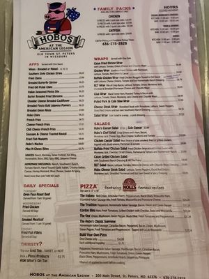 Menu photo 6 Hobos St Peters, MO