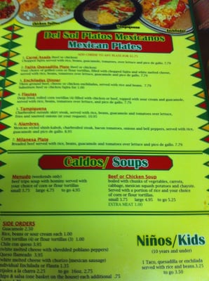 Menu photo 8 Taqueria Del Sol Houston, TX