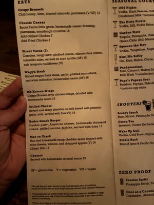 Menu photo 1 Rodeo Room Santa Barbara, CA