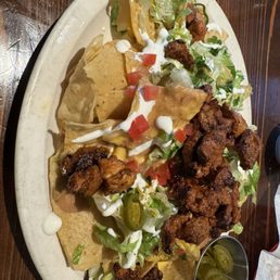 Nachos with pastor. Very tasty. Nachos with pastor. Very tasty.