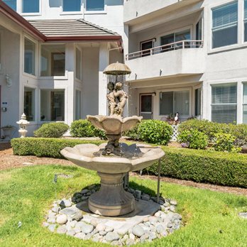 Truewood by Merrill, Pinole - Courtyard fountain. - Retirement Homes Near Me - Pinole, California Truewood by Merrill, Pinole - Courtyard fountain. - Retirement Homes Near Me - Pinole, California