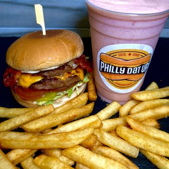 Philly Dat Up - Double Cheeseburger w/ Bacon Combo meal - Cheesesteaks Near Me - Baton Rouge, Louisiana Philly Dat Up - Double Cheeseburger w/ Bacon Combo meal - Cheesesteaks Near Me - Baton Rouge, Louisiana