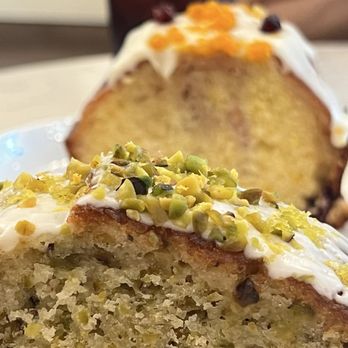 Criterion coffee - Pistachio lemon cake and cranberry orange bread both fresh both delicious - Coffee & Tea Near Me - Pasadena, California Criterion coffee - Pistachio lemon cake and cranberry orange bread both fresh both delicious - Coffee & Tea Near Me - Pasadena, California