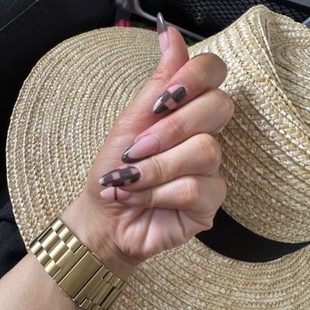 Dip Nail Spa - Cabo nails! The other hand was the same design but white. - Nail Salons Near Me - Oakley, California