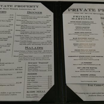 Private Property - This is a picture of the menu - Cajun/Creole Near Me - Lexington, South Carolina Private Property - This is a picture of the menu - Cajun/Creole Near Me - Lexington, South Carolina