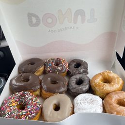 An assorted dozen, minus one because I had to eat one on the way home. An assorted dozen, minus one because I had to eat one on the way home.