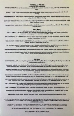 Menu photo 5 Coach's Corner Newport, KY