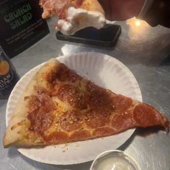 Empire Slice House - Tulsa - Cheese pizza slice & pepperoni slice, ranch and pink dressing (made in house) - Pizza Near Me - Tulsa, Oklahoma