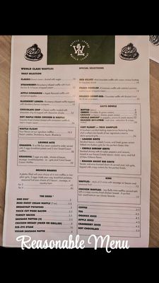 Menu photo 2 The Waffle Lounge Chicago, IL Menu photo 2 The Waffle Lounge Chicago, IL