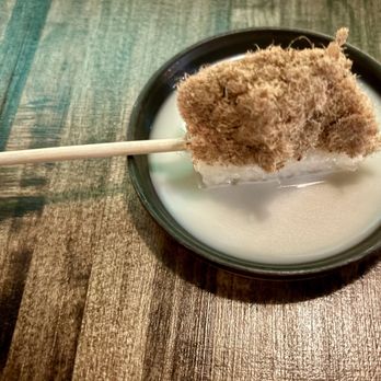 Nightshade Noodle Bar - Grilled coconut rice pop with tamarind brown butter pork floss - Vietnamese Near Me - Lynn, Massachusetts Nightshade Noodle Bar - Grilled coconut rice pop with tamarind brown butter pork floss - Vietnamese Near Me - Lynn, Massachusetts