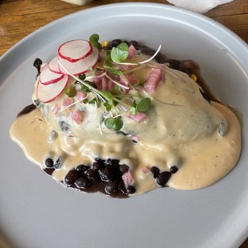 Panxa Cocina - Vegan relleno with quinoa grilled veggies and cashew cheese sauce - Cocktail Bars Near Me - Long Beach, California Panxa Cocina - Vegan relleno with quinoa grilled veggies and cashew cheese sauce - Cocktail Bars Near Me - Long Beach, California