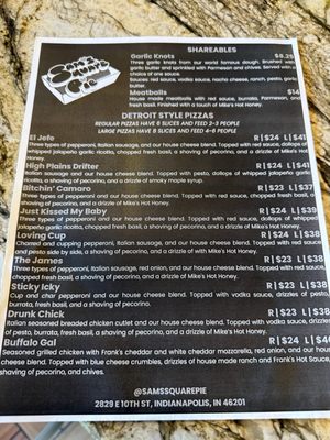 Menu photo 1 Sam’s Square Pie Indianapolis, IN Menu photo 1 Sam’s Square Pie Indianapolis, IN