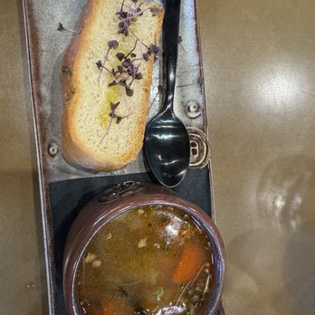 Four65 Woodfire Bistro Bar - Root veg soup - Bars Near Me - Highlands, North Carolina