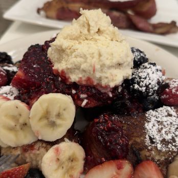 Briarpatch Restaurant - Traditional Brioche French Toast with berries - American Near Me - Winter Park, Florida Briarpatch Restaurant - Traditional Brioche French Toast with berries - American Near Me - Winter Park, Florida