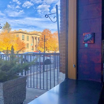 Rocket Bakery - A view of the beautiful autumn day just outside the windows. - Bagels Near Me - Spokane, Washington