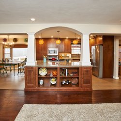 Spencer Remodeling - Load bearing wall transformed into beautiful kitchen island.