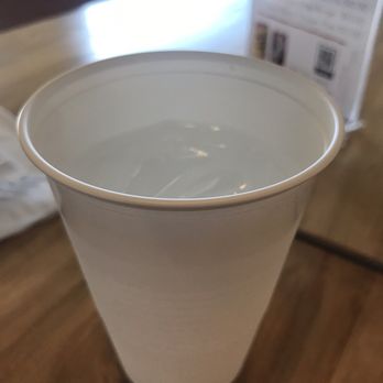 Egghead Cafe - Iced water in a plastic cup! - Coffee & Tea Near Me - Honolulu, Hawaii