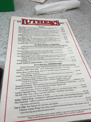 Menu photo 4 Luther's Beaufort, SC Menu photo 4 Luther's Beaufort, SC