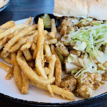 The Chimes - BBQ Shrimp Poboy - Wine Bars Near Me - Lafayette, Louisiana