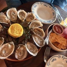 Oysters on the half shell, Happy Hour special