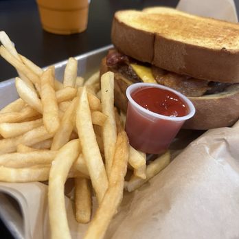 Far East Joint - Frisco Melt Burger w/ side of fries - Asian Fusion Near Me - West Covina, California Far East Joint - Frisco Melt Burger w/ side of fries - Asian Fusion Near Me - West Covina, California