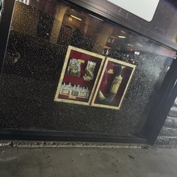 Real coffee beans in the windows Real coffee beans in the windows