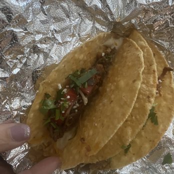 Fuzzy's Taco Shop - Brisket taco with barely any meat - Tex-Mex Near Me - Anna, Texas
