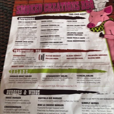 Menu photo 1 Smoked Creations BBQ Ottawa, KS Menu photo 1 Smoked Creations BBQ Ottawa, KS
