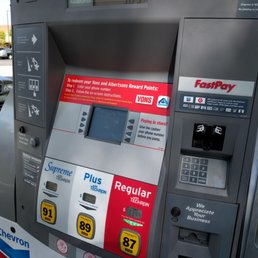 a gas pump at a gas station