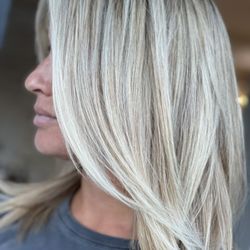Shine Salon - Custom Blonde collaboration by Ben and Farra