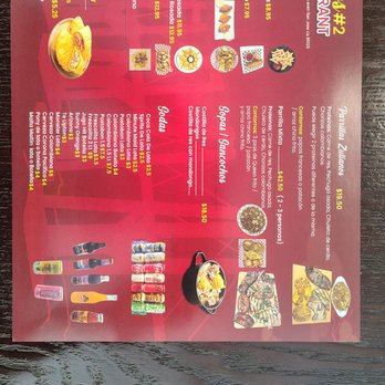 Zulianos Two - Mini menu - Venezuelan Near Me - San Jose, California