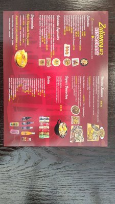 Menu photo 2 Zulianos Two San Jose, CA