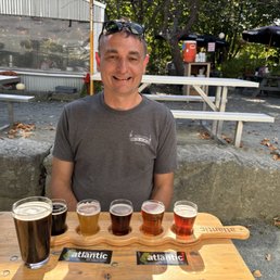 Flight and my pint-Black & Blue.