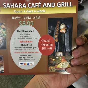 Sahara Cafe and Grill - Loved the buffet! So good! - Mediterranean Near Me - Richmond, Virginia Sahara Cafe and Grill - Loved the buffet! So good! - Mediterranean Near Me - Richmond, Virginia