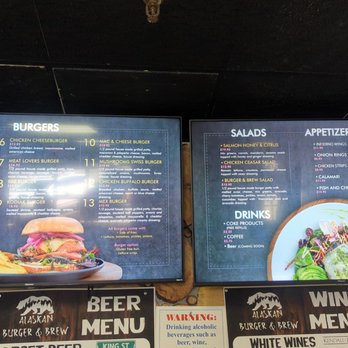 Alaskan Burger & Brew - Menu! - Burgers Near Me - Anchorage, Alaska