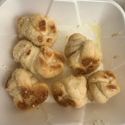 Papa D Pizza - Garlic knots - came with the pasta