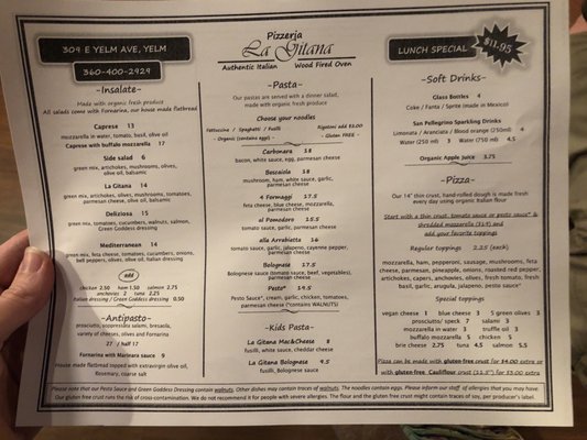 Menu photo 5 Pizzeria La Gitana-Yelm Yelm, WA Menu photo 5 Pizzeria La Gitana-Yelm Yelm, WA
