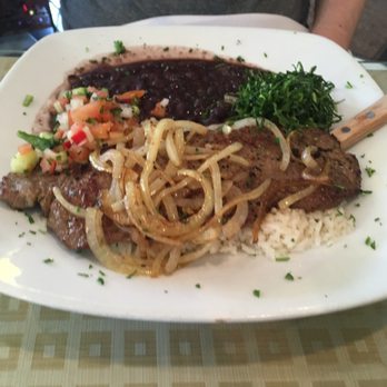 Cafe Bossa Nova - Arroz com feijao with steak and grilled onions - Brazilian Near Me - Little Rock, Arkansas Cafe Bossa Nova - Arroz com feijao with steak and grilled onions - Brazilian Near Me - Little Rock, Arkansas