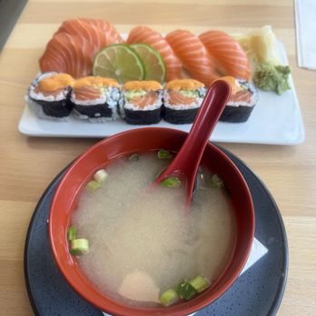 Sala Thai @ Park Kennedy - Sushi 3 ways set with salmon and Miso soup - Thai Near Me - Washington, DC, District of Columbia Sala Thai @ Park Kennedy - Sushi 3 ways set with salmon and Miso soup - Thai Near Me - Washington, DC, District of Columbia