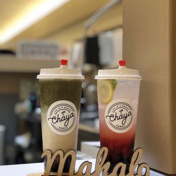 Chaya Hawaii - two drinks on a table - Bubble Tea Near Me - Honolulu, Hawaii Chaya Hawaii - two drinks on a table - Bubble Tea Near Me - Honolulu, Hawaii