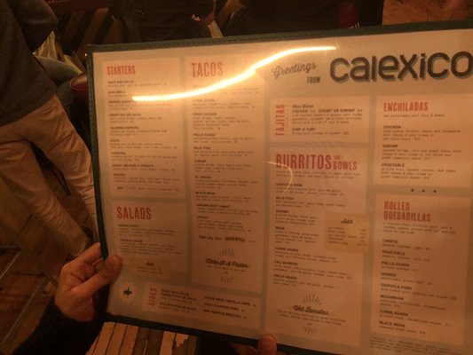 Menu photo 3 Calexico - Greenpoint Brooklyn, NY