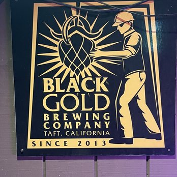Black Gold Brewing Company - Patio Sign. - Breweries Near Me - Taft, California